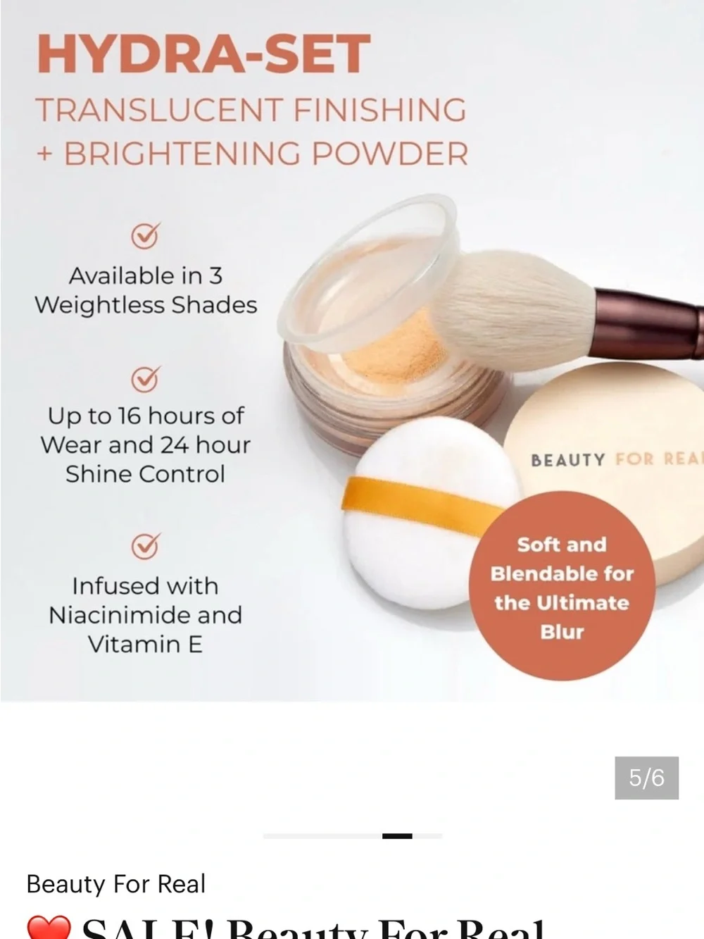 Beauty For Real - Hydra Set Translucent Brightening Powder